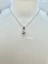Сребърно колие с мойсанит (диамант) 1 карат, снимка 2