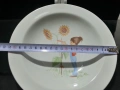 български порцелан чиния момиче с цветя , снимка 3