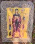 Голяма ръчно изработена дървена икона / пано – Света Богородица „Геронтиса“ (декупаж, снимка 1