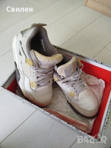 Nike air Jordan retro 4 photon dust vanilla pale 37.5, снимка 3 - Други - 55076875