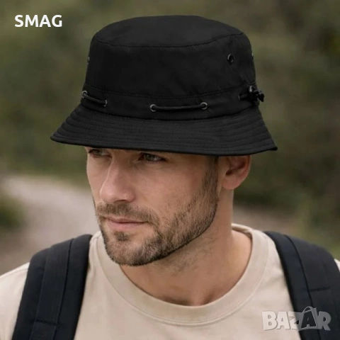 Мъжка шапка тип bucket черна_1261086, снимка 3 - Шапки - 54925579