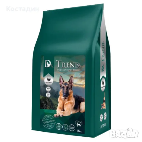Пълноценна Храна за Активни Кучета над 1 година - с Пуешко - 15кг - Active Dogs - Dr. Trend