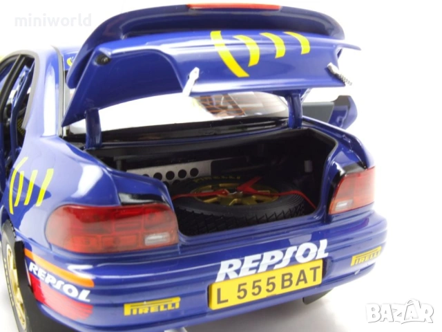 Subaru Impreza 555 n4 Sieger RAC Rallye 1994 McRae/Ringer - мащаб 1:18 на Kyosho нов в кутия, снимка 9 - Колекции - 54997489