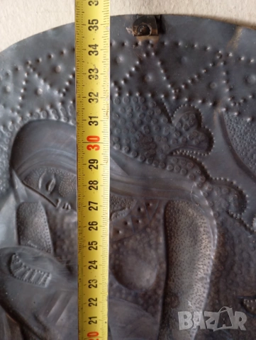 Старо медно пано за стена, снимка 4 - Други ценни предмети - 54223469