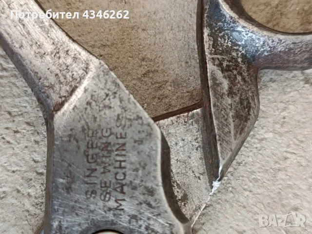 Стара автентична ножица ,,Сингер”, снимка 7 - Антикварни и старинни предмети - 55557843