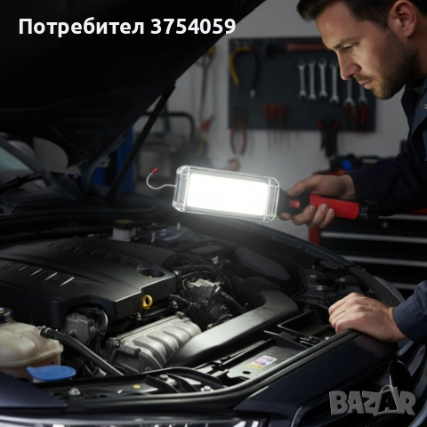 Мощна работна Led лампа ZJ-8859-B преносима с удължен заряд, снимка 2 - Прожектори - 55183863