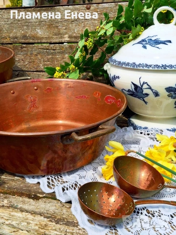 Голяма меден леген, умивалник, тава