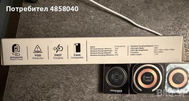 Зарядна станция Promate, снимка 3 - Безжични зарядни - 55003514