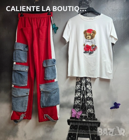 Дамски дънки с карго джобове , снимка 5 - Дънки - 54235558