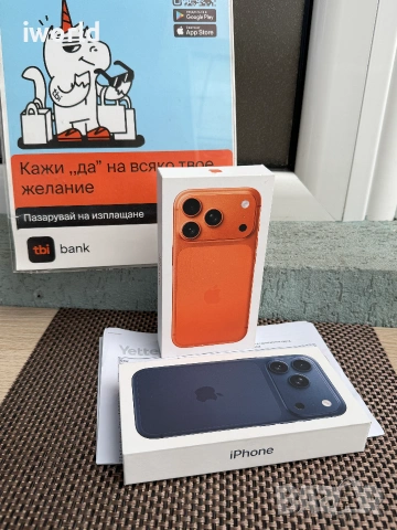 НОВ❗️24М ГАР.❗️iPhone 17 Pro Лизинг 45€/мес от Cosmic Orange / Deep blue 256Gb⚠️ , снимка 3 - Apple iPhone - 55145223