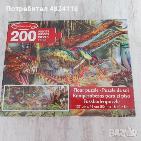       Melissa&Doug - Пъзел за под Светът на динозаврите 18908     Melissa&Doug - Пъзел за под Светът