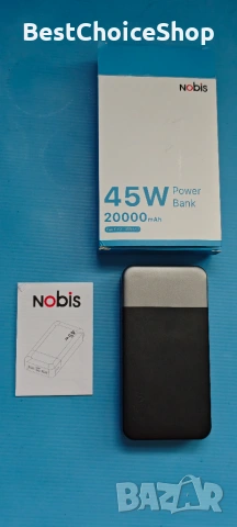 NOBIS 20000mAh 45W Пауър банк Бързо зареждане, Power Bank