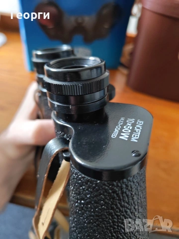 Безупречен Бинокъл Carl Zeiss Jena Jenoptem 10x50w, снимка 3 - Екипировка - 52891130