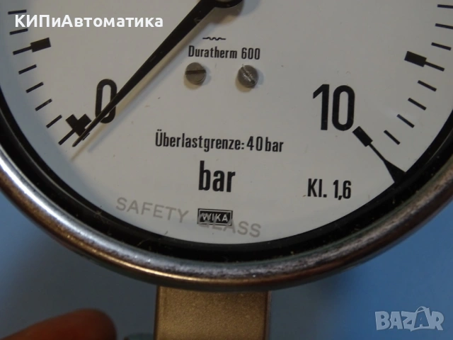 Манометър мембранен WIKA Duratherm 600 Ф100 0-10Bar manometer, снимка 3 - Резервни части за машини - 54344523