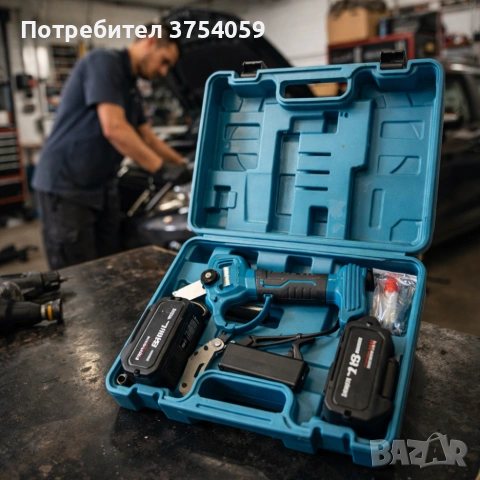 Комплект акумулаторна ножица 3" и резервен нож 36V 8A, снимка 5 - Градински инструменти - 55178820