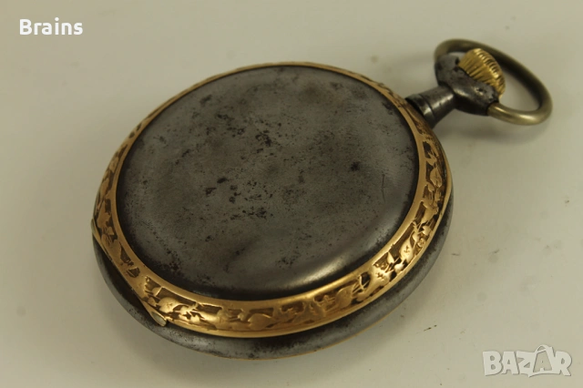 1900's REGULATEUR С Локомотив 68мм Джобен Часовник Декориран, снимка 11 - Джобни - 54894235