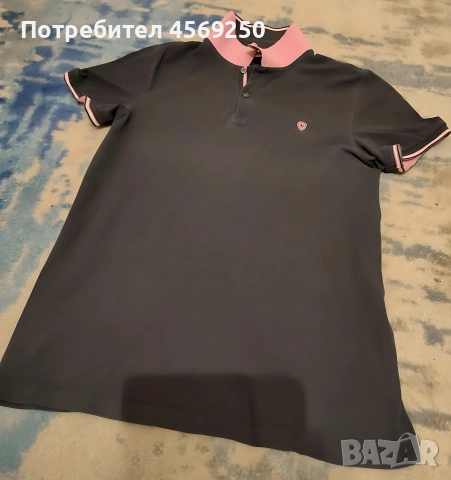 Мъжка тениска с яка размер М - без забележки , снимка 4 - Тениски - 54032035