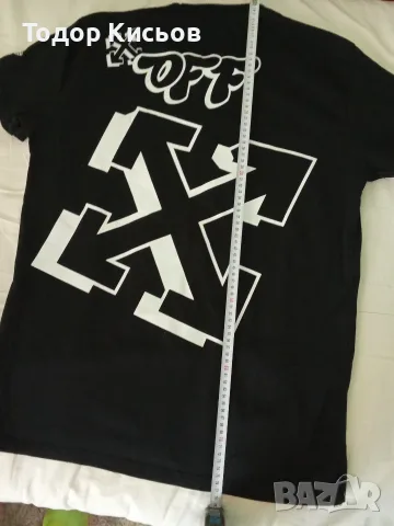 Тениска Main Label Off-White размер L, снимка 3 - Тениски - 55493103