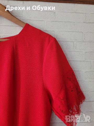 Елегантна червена рокля H&M , снимка 5 - Рокли - 54853811