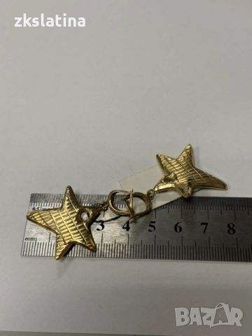 *** НАМАЛЕНИ *** Златни обеци 14к 6.02гр ( 82€ за грам ! ), снимка 2 - Обеци - 54648732