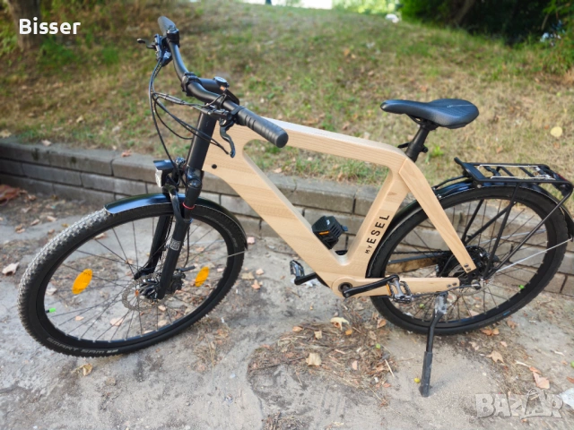 Велосипед Електрически My Esel E-Tour Plus Wood, снимка 4 - Велосипеди - 54483391