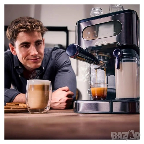 полуавтоматична еспресо машина Cecotec Power Espresso 20 Coldbrew, снимка 3 - Кафемашини - 55193285