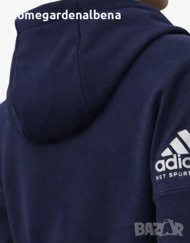 ADIDAS Stack Logo Hoodie Blue Детско Горнище Оригинал 152 164 170, снимка 3 - Детски анцузи и суичери - 54481425