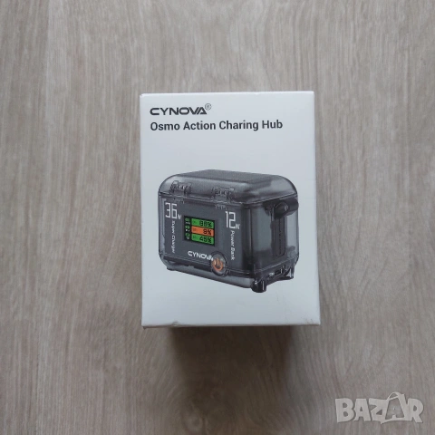Интелигентно зарядно CYNOVA за DJI Osmo Action 3 / 4 / 5 Pro (36W PD, Дисплей) – НОВО