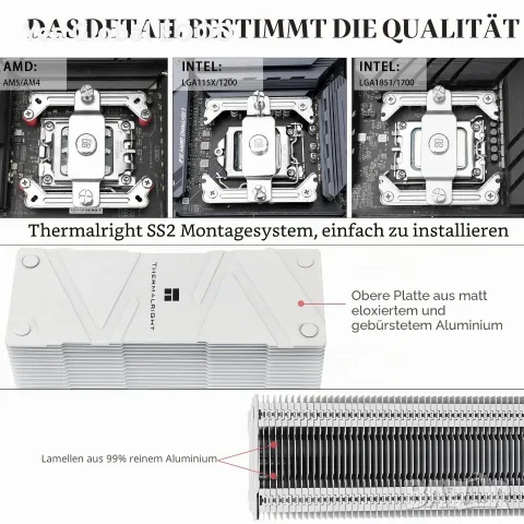 Thermalright Assassin Spirit 120 EVO White ARGB CPU охладител, снимка 5 - Други - 55449931