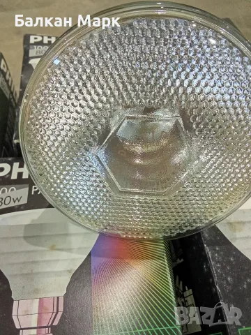 Комплект 6 бр.рефлекторни масивни крушки Philips PAR 38 Economy 80W – Внос от Германия, снимка 2 - Крушки - 55348940