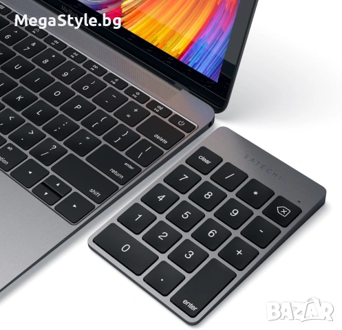 Satechi Slim Aluminum Bluetooth  безжична цифрова клавиатура , снимка 2 - Клавиатури и мишки - 55177357