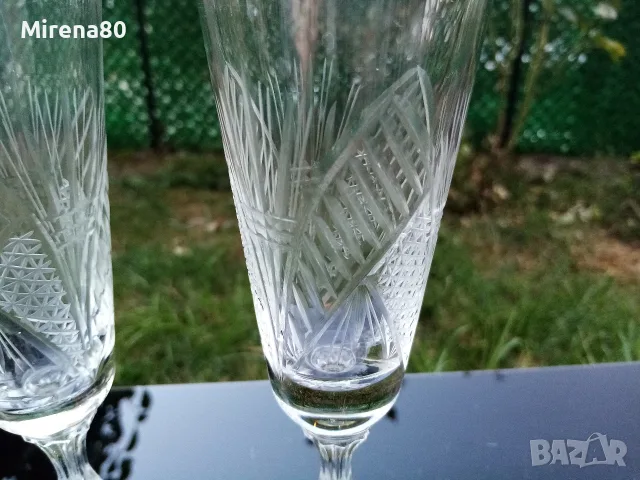 2 кристални чаши за вермут / вино, снимка 2 - Чаши - 55503182