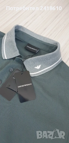 Emporio Armani  Pique Pima Cotton  Mens Size L НОВО! ОРИГИНАЛ Мъжка Тениска!, снимка 11 - Тениски - 54441592