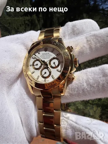 Rolex Daytona Gold Мъжки Часовник С Бял Циферблат Код Chronolux44, снимка 4 - Мъжки - 55645376