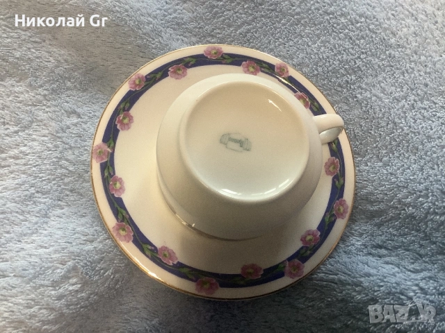 Чаша за мока с чинийка висококачествен порцелан  произведено в Германия до 1939 години , снимка 8 - Антикварни и старинни предмети - 54065897