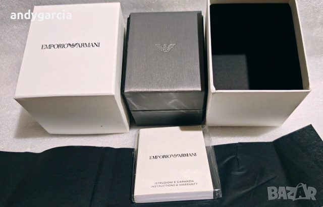 Emporio Armani Mario AR11306 мъжки часовник с хронограф дата, кварц чисто нов в кутия, снимка 9 - Мъжки - 54997781