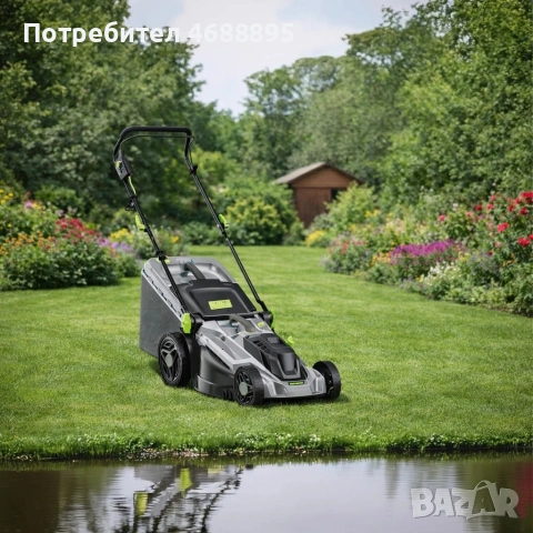 Мощна електрическа косачка за трева 2400W – 50 литра кош и 5 степени на косене, снимка 2 - Градинска техника - 54134450