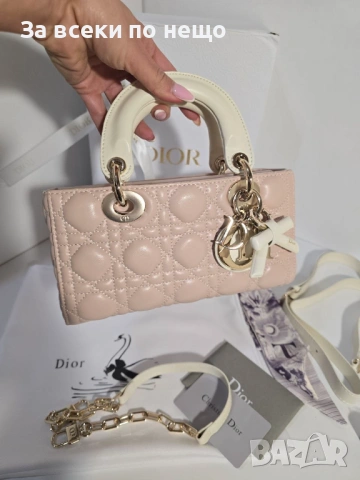 Dior D-Joy Дамска Розова Чанта От Агнешка Кожа Код Brand Luxury Fashion5, снимка 3 - Чанти - 54953084