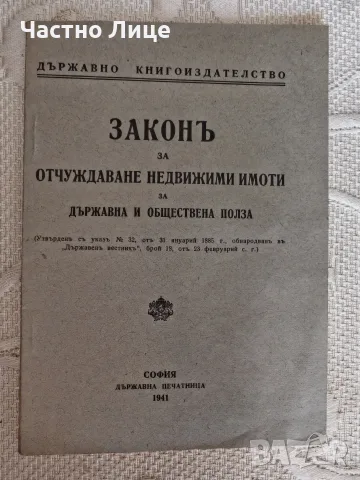 Закон за Отчуждаване на Недвижими Имоти за Държавна и Обществена Полза 1941 г.
