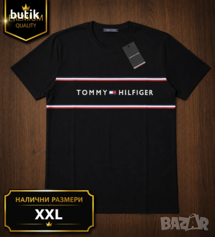 Tommy Hilfiger черна мъжка тениска – XXL