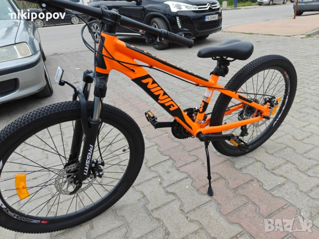 BG Алуминиев велосипед 24" NINJA оранж, снимка 6 - Велосипеди - 54493419