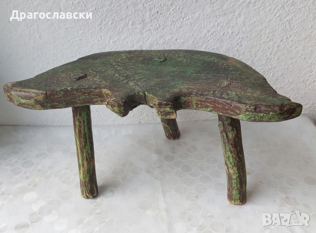 РАЗНИ: Трикрако столче, свещник от главина, Колелета каруца. Колело за декорация, битов кът, колела