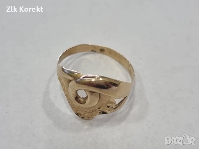 Дамски златен пръстен, снимка 9 - Пръстени - 54541801