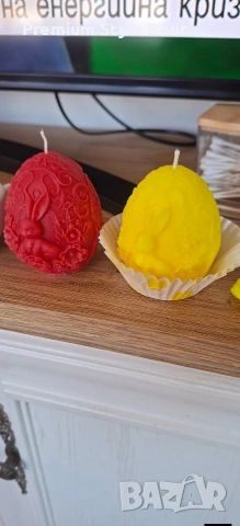 Великденски свещи яйце със зайче, снимка 9 - Декорация за дома - 54004844