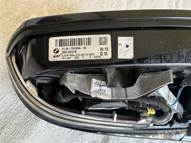 Дясно ел огледало за BMW F32 F33 F36 мъртва точка камера гланц, снимка 6 - Части - 55676867