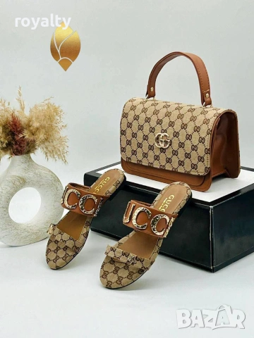 Gucci Нови Луксозни Дамски Чехли Различни Цветове , снимка 4 - Чехли - 55152575