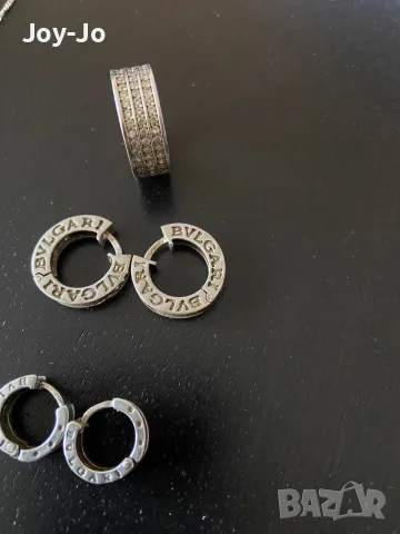 Сребро Bvlgari, проба 925, снимка 2 - Бижутерийни комплекти - 55581167