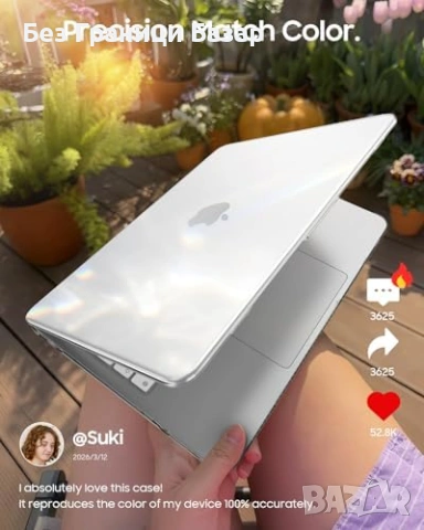 Нов Прозрачен Защитен Калъф + Покритие за Клавиатура MacBook Neo 13 A3404 кейс лаптоп, снимка 3 - Калъфи, кейсове - 54723904