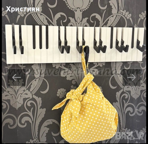 Дървена закачалка за дрехи за стена стил пиано-клавиши, снимка 5 - Декорация за дома - 54036833