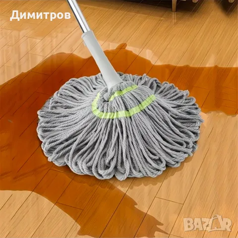 Моп(стирка) за почистване с механизъм за изстискване – удобство без усилие, снимка 8 - Мопове, кофи, четки и метли - 55503805